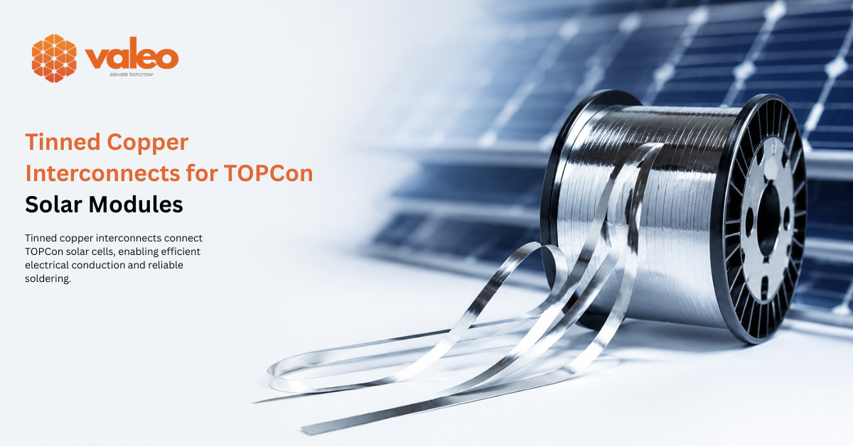TOPCon solar interconnect ribbon for solar cell connection